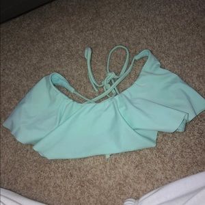 teal target bikini top